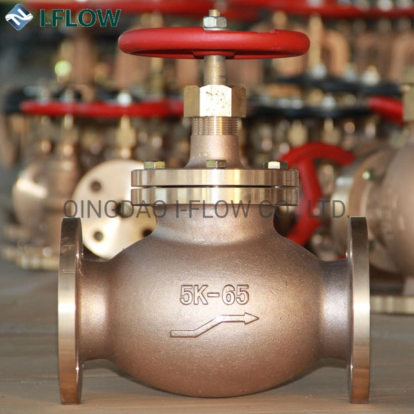 Marine JIS F 7351 Bronze 5K 65 Screw-Down Check Globe Valve