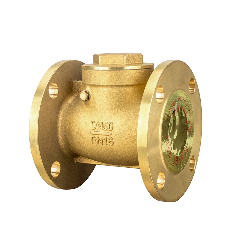 Customizable Lift Swing Marine One Way Non Return Brass Flange Check Valve