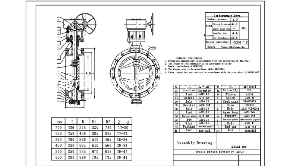 Pn16 25 40 Carbon Stainless Steel SS304 Metal Seated Triple Eccentric Offset Flanged Butterfly Valve DN300