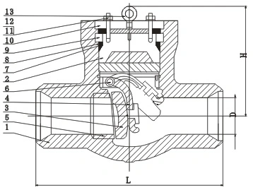 GB Standard Butt Weld Cast Steel Pressure Seal Swing Check Valve (GAH64Y)